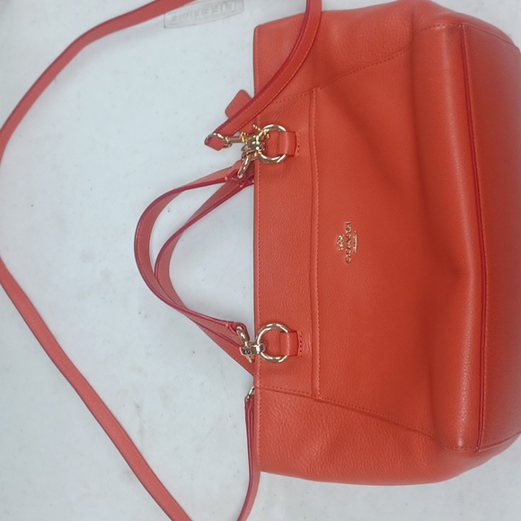 Coach Orange Leather Handbag - Picture 1 of 9